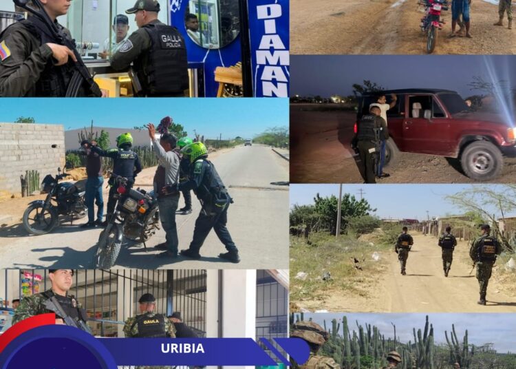 URIBIA REFUERZA OPERATIVOS Y ACTIVA PLAN DE SEGURIDAD ANTE OLA DE VIOLENCIA, SECUESTROS Y HURTOS.