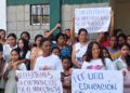 Comunidad educativa de la I.E. #3 en La Majayura protesta por falta de maestros.