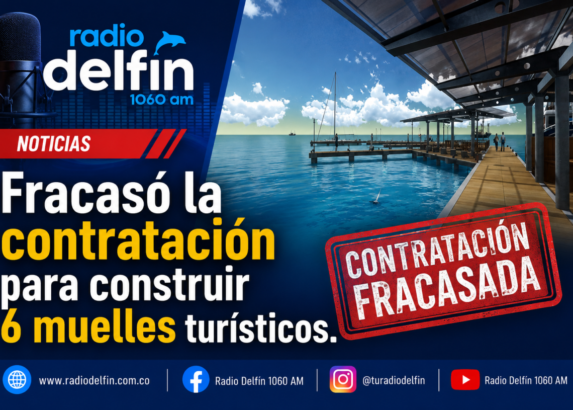 Fracasó la contratación para construir 6 muelles turísticos.