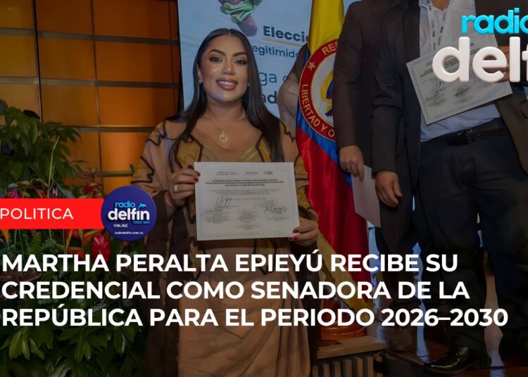 Martha Peralta Epieyú recibe su credencial como senadora de la República para el periodo 2026–2030