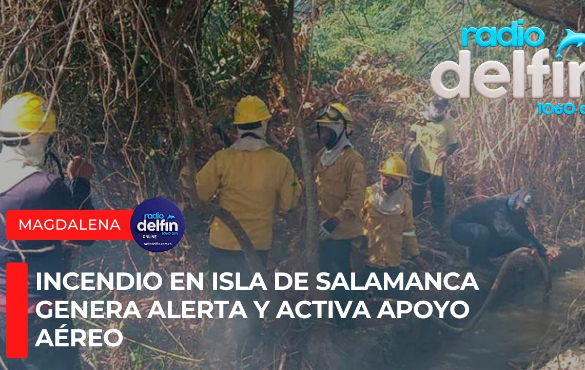 Incendio en Isla de Salamanca genera alerta y activa apoyo aéreo.