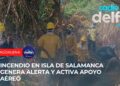 Incendio en Isla de Salamanca genera alerta y activa apoyo aéreo.