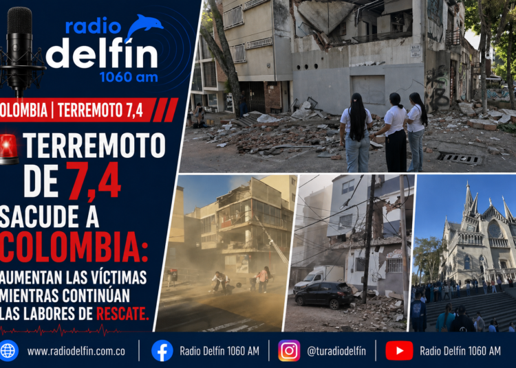 Terremoto de 7,4 sacude a Colombia: aumentan las víctimas mientras continúan las labores de rescate.