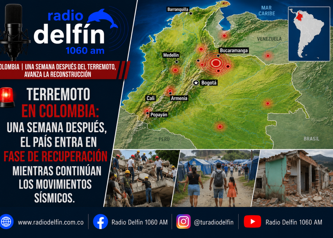 Terremoto en Colombia: una semana después, el país entra en fase de recuperación mientras continúan los movimientos sísmicos.