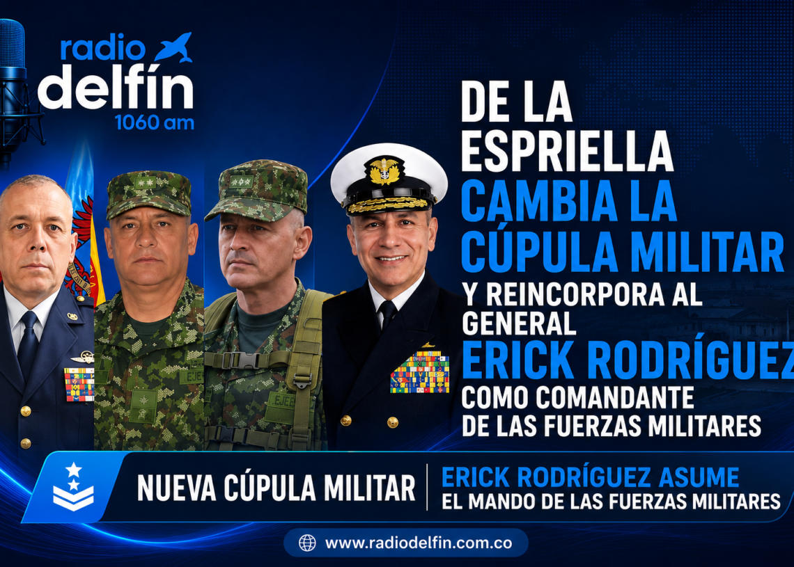 De la Espriella cambia la cúpula militar y reincorpora al general Erick Rodríguez como comandante de las Fuerzas Militares.