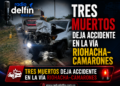 Tres personas mueren en fuerte accidente entre una camioneta y una motocicleta en Riohacha