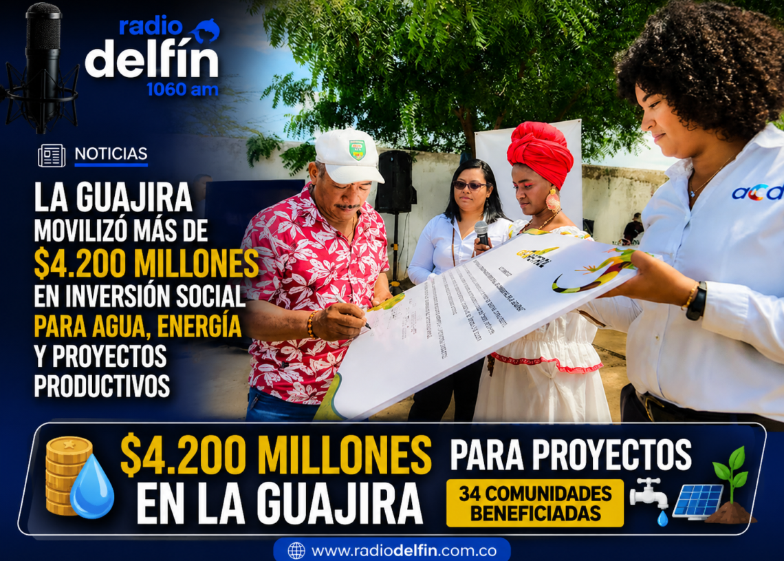 📰 La Guajira movilizó más de $4.200 millones en inversión social para agua, energía y proyectos productivos.