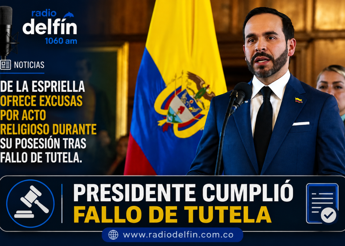 De La Espriella ofrece excusas por acto religioso durante su posesión tras fallo de tutela.