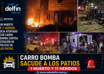 Un muerto y 11 heridos deja atentado con carro bomba contra estación de Policía en Los Patios