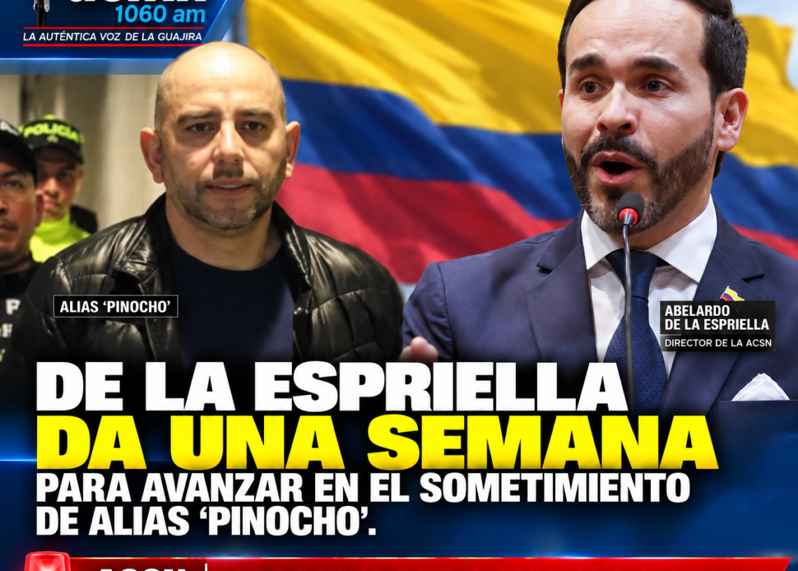 De la Espriella da una semana para avanzar en el sometimiento de alias ‘Pinocho’