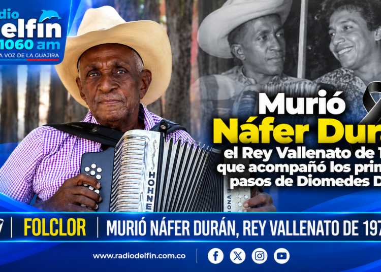 Murió Náfer Durán, el Rey Vallenato de 1976 que acompañó los primeros pasos de Diomedes Díaz.