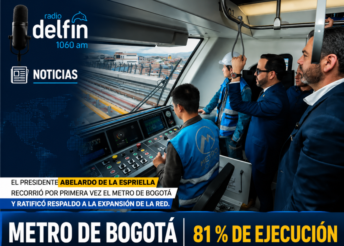 El Presidente Abelardo De La Espriella recorrió por primera vez el Metro de Bogotá y ratificó respaldo a la expansión de la red