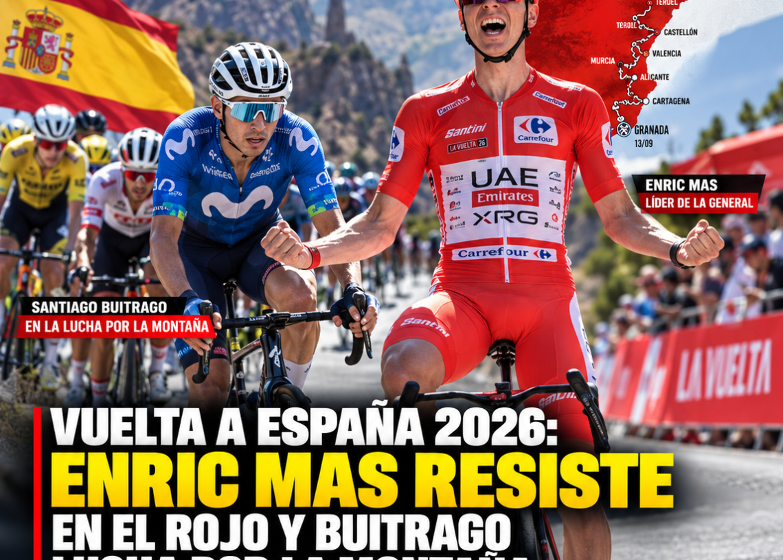 🚴‍♂️ VUELTA A ESPAÑA 2026: ENRIC MAS RESISTE EN EL ROJO Y BUITRAGO LUCHA POR LA MONTAÑA