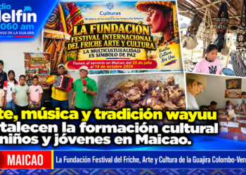 Arte, música y tradición wayuu fortalecen la formación cultural de niños y jóvenes en Maicao.