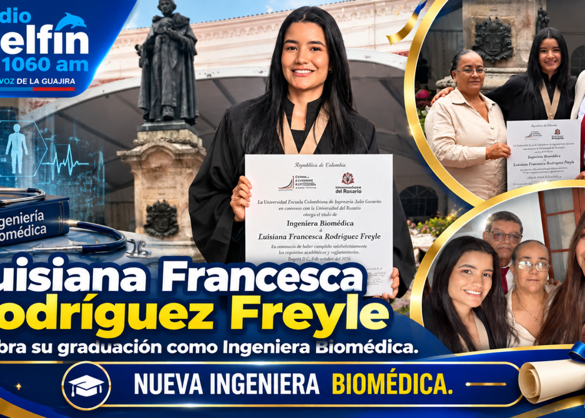 Luisiana Francesca Rodríguez Freyle celebra su graduación como Ingeniera Biomédica.