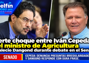 Fuerte choque entre Iván Cepeda y el ministro de Agricultura Indalecio Dangond durante debate en el Senado.