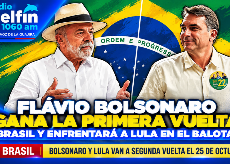 Flávio Bolsonaro gana la primera vuelta en Brasil y enfrentará a Lula en el balotaje.