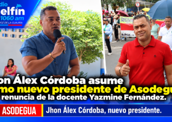 Jhon Álex Córdoba asume como nuevo presidente de Asodegua tras renuncia de la docente Yazmine Fernández.
