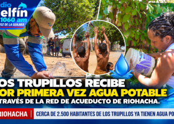 Los Trupillos recibe por primera vez agua potable a través de la red de acueducto de Riohacha