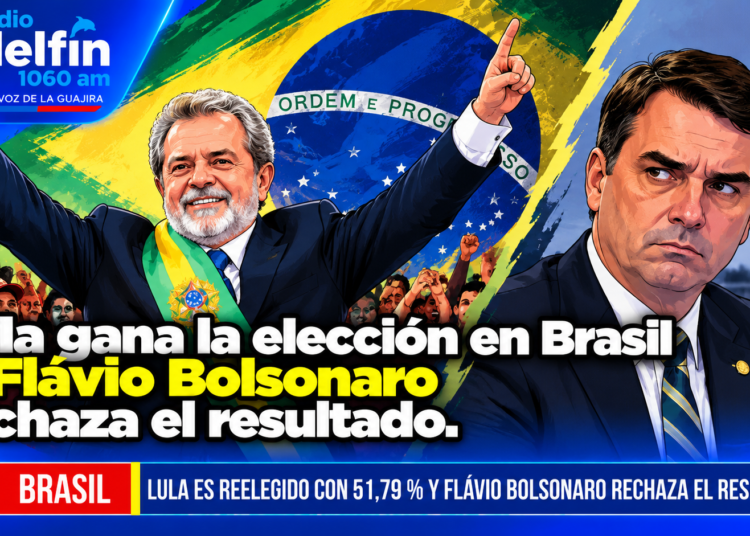 Lula gana la elección en Brasil y Flávio Bolsonaro rechaza el resultado.
