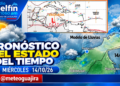 PRONÓSTICO DEL ESTADO DEL TIEMPO. MIÉRCOLES 14/10/26.